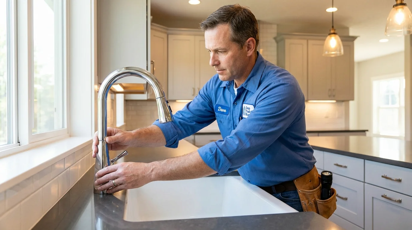 Kitchen faucet installation by Johns Plumbing LLC in Cornwall